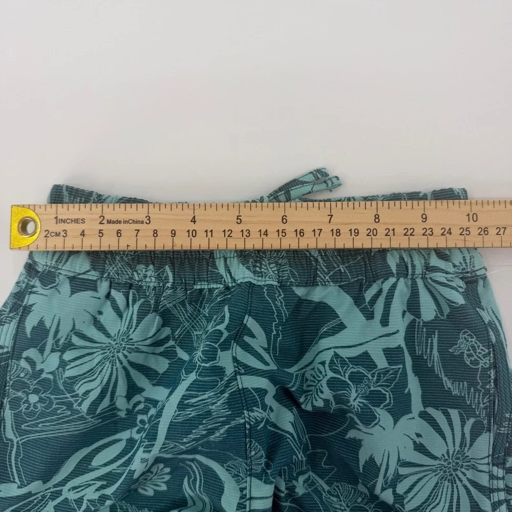 Athleta Girl Dive In Boardshort Floral Print Swim Shorts Teal XS/6 NWT UPF